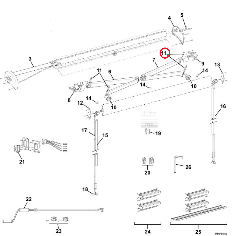 Carefree RV Awning Latch Pin R001595